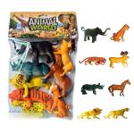 6inches kids educational gift plastic wild animal toy set
