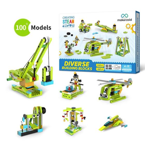 Makerzoid Diverse Blocks Building Toys Set for Kids, Educational Learning Toys DIY Creative Robot Gift for Kids Age 6+