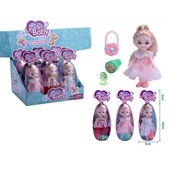 New Arrival 2023 Kids Toy Girl Play Set Trending Product 6 inch Baby Doll Toy Top Seller Promotion Gift