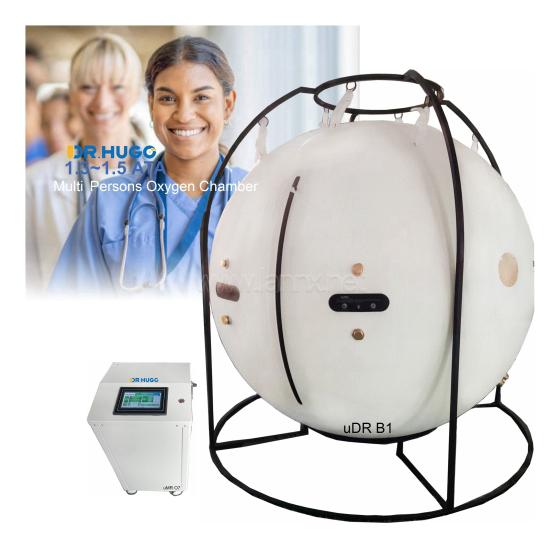 DR.HUGO uDR B1 Soft body ball shape sitting style chamber for multi persons Medical 1~1.5ata Portable Hyperbaric Oxygen Chamber
