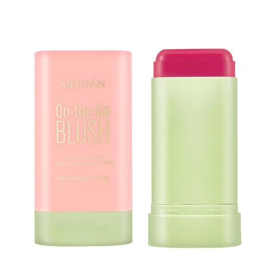 Multi-Use Makeup Blush Stick Waterproof Natural Nude Makeup Suitable for All Skin Solid Moisturizer Stick for Cheek Eyes Lips