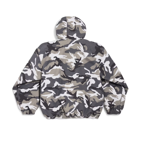 Men's Camo Ski Parka Grey & Silver