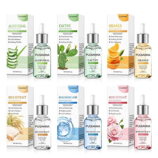 Low MOQ OEM/ODM Quality Fruit Skincare Face Serum Aloe Rose Orange face serum Hyaluronic acid Beauty care face Facial Serum