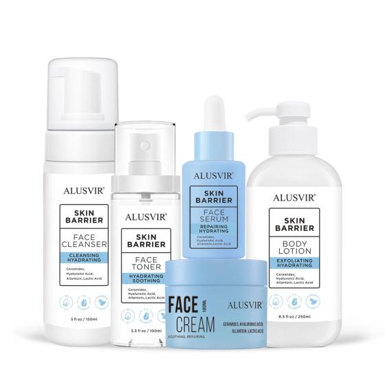Skin Care Products Ceramide Face Foaming Cleanser Moisturizing Toner Spray Serum Cream Body Lotion Skin Care Set Private Label