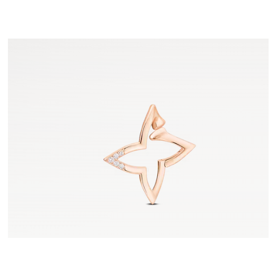 OMBRE BLOSSOM OVERLAP HOOP 18K
