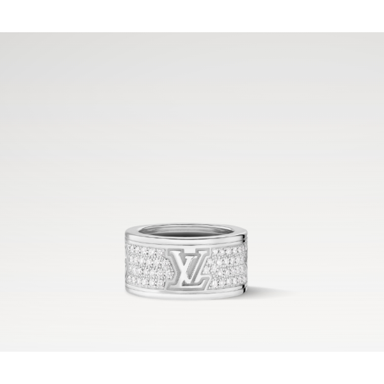 Les Gastons Vuitton Large ring, white gold and diamonds