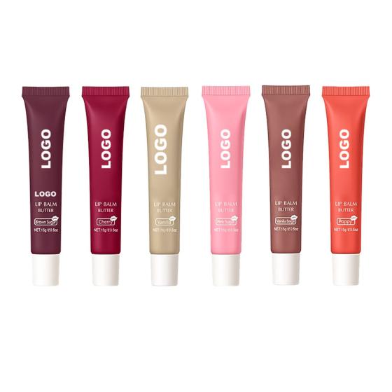 New Arrivals Lip Care Natural Vanilla Shea Butter Lip Balm Private Label Hydrating Sheer Tinted Makeup Lip Gloss Butter Balm