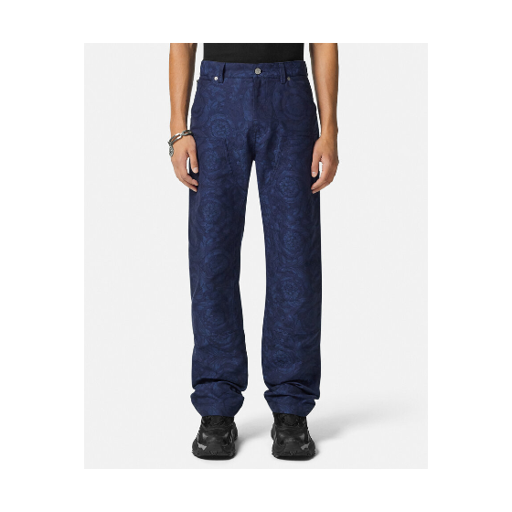 Barocco jacquard cargo trousers