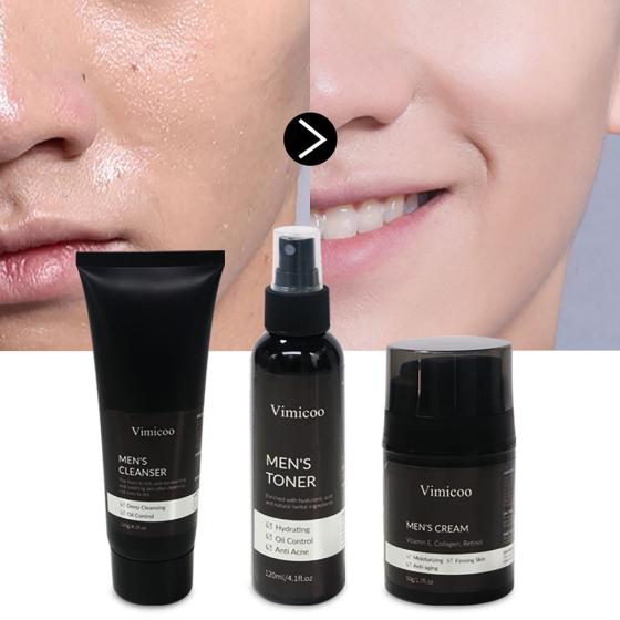 Korean Skincare Moisturizing Cleansing Anti-aging Acne Treatment Private Label Facial Skin Care Products Set For Men Face Care