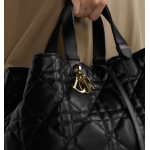Warm taupe macrocannage calfskin