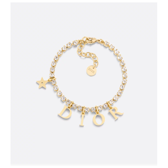 Gold-Finished Metal and Silver-Tone Crystals