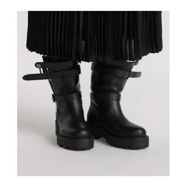 Black Calfskin and Black and White Technical Fabric