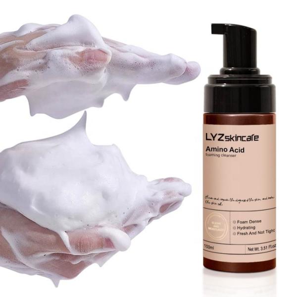 Skin care product Private label stock +Amino Acid +facial cleansing mousse +plant Extract+foaming Facial Cleanser