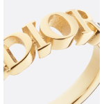 Gold-Finish Metal and White Crystals