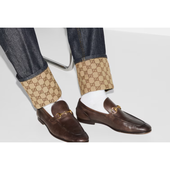 [Gucci Jordan] Men's Leather Loafers