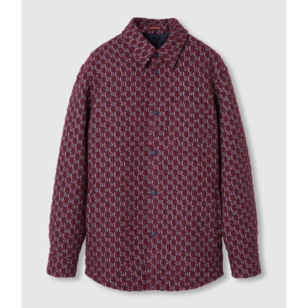 GG Shadow Bouclé Wool Jacquard Shirt