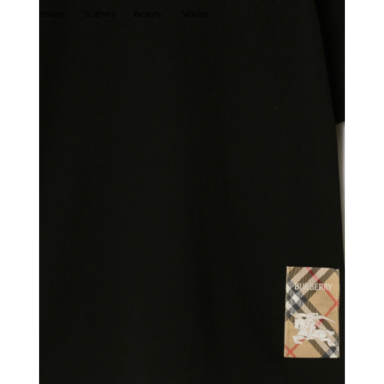 Check Label Cotton T-shirt