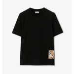 Check Label Cotton T-shirt
