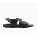 Men's cowhide leather cross-woven strap flat fashion sandals
