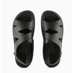 Men's cowhide leather cross-woven strap flat fashion sandals
