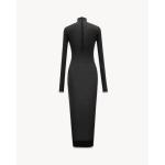 Stretch-jersey turtleneck dress
