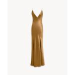 Silk Satin V-Neck Dress
