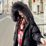 Celebrity style down jacket women's mid-length 2024 winter new style fashionable over-knee student Korean style thickened coat trend