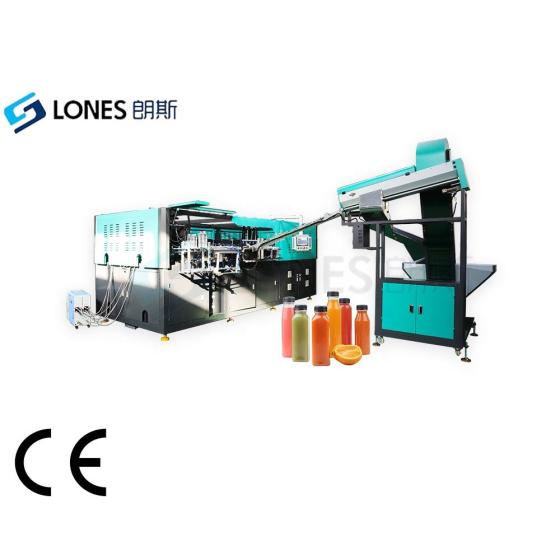 LS-A6 Heat Resistant 85 ℃ Juice Plastic PET Bottle Stretch Blow Moulding Machine 100mL To 1.8L 6 Cavity PET Blower Machine 4000B