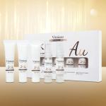 skin Aesthetics Beauty Products Manufacturers Skincare Kit Facial Anti-aging Luxury 24k Gold Travel Face Skin Care Set