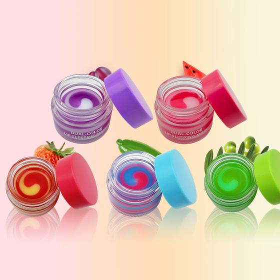 Custom Organic Natural Vegan Lip Sleeping Mask Plump Moisturizing Lip Balm Fruit Flavor Lip Care Mask Overnight
