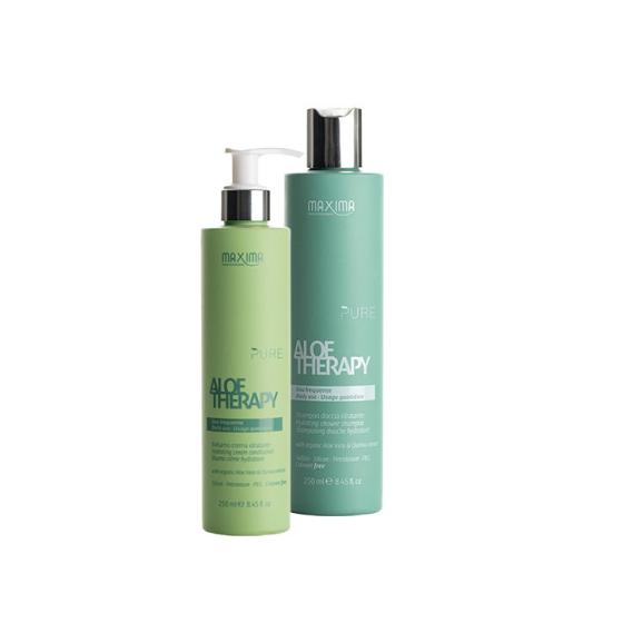 Made in Italy hair care products with aloe vera shampoo and conditioner for hydrating hair