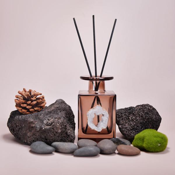 Flameless Perfume Oil Scented Glass Bottlewood Cover Reed Diffuser For Household Useflameless Perfume Oil Diffuser