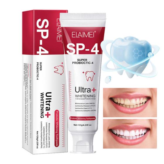 ELAIMEI 120g Dental Gum Care Fresh Breath Teeth Cleaning Ultra Whitening Toothpaste SP-4 Probiotics Toothpaste For Oral Health