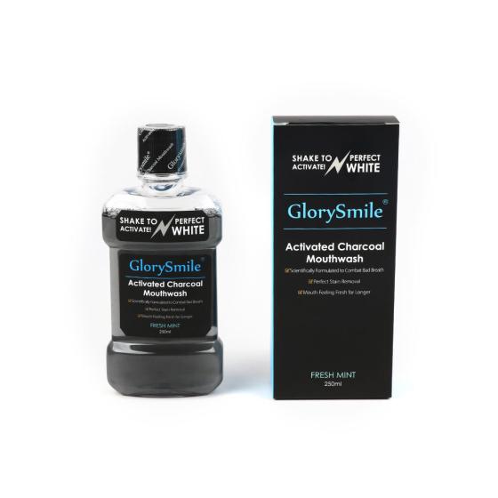 Glorysmile Mint Flavor 250ml Charcoal Oral Care Cleaning Teeth Whitening Mouthwash