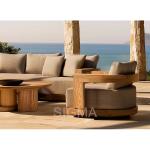 High End New Arrival Teak Furniture Porch Wood leisure Lounge Chair Garden Armchair