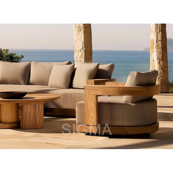 High End New Arrival Teak Furniture Porch Wood leisure Lounge Chair Garden Armchair