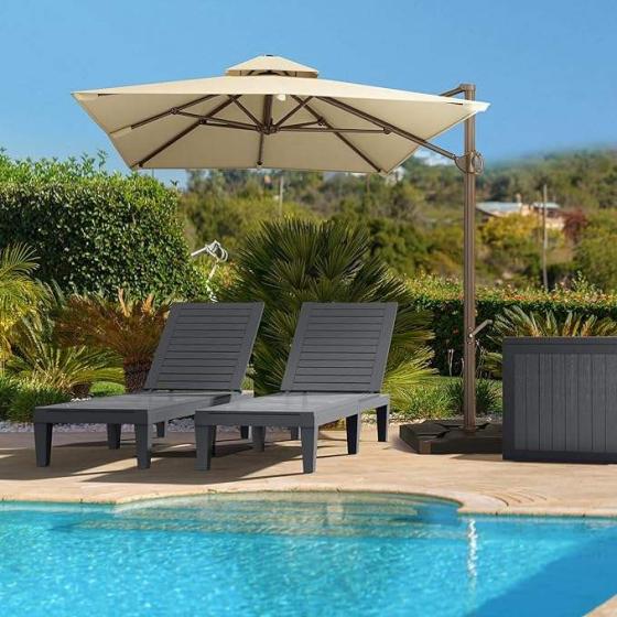 Garden Cheap Outdoors Sitting Chaise Lounge Hotel Beach Daybed Pool Chai Chair Lounge Shade