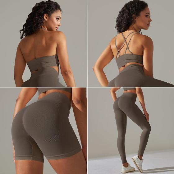 4 Piece Gym Set Women Gym Fitness Sport Wear Yoga Clothing Gym Outfit Set For Women Workout Sets