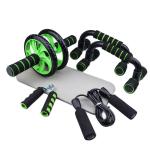 High Quality Exercise Fitness Wheel Roller Workout For Gym With Mat 7-In-1 Push-Up Bar Jump Rope Hand Gripper Ball